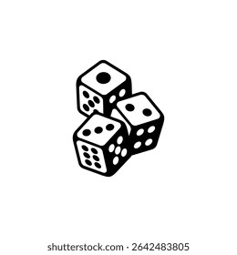 Dice cube on white background 