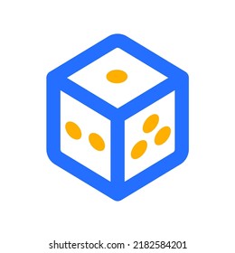 Dice Cube with Outline Color