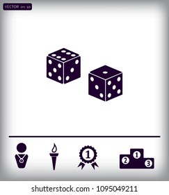 Dice Cubes for the game vector icon.