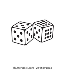 dice cubes icon isolated on white background