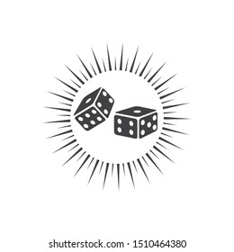 dice cubes icon. vector illustration design template
