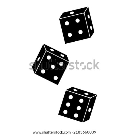 Dice, cubes, vector illustration icon isolated on white background Stock photo © 
