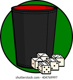 Dice Cup With Dices