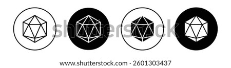 Dice d20 icons vectors graphics collection