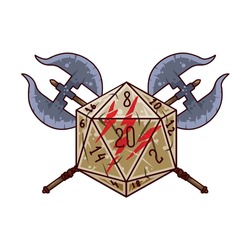 Dice d20 for playing dnd Royalty Free Vector Image