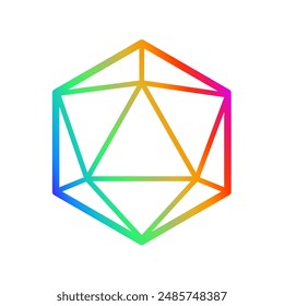  dice d20, dice rpg - Vector illustration