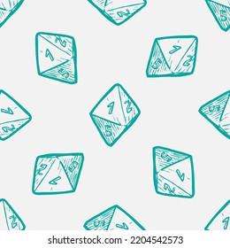 dice d8 vector seamless pattern