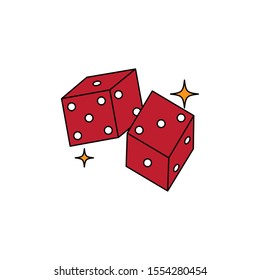 dice design, Casino las vegas game lucky play win and chance theme Vector illustration