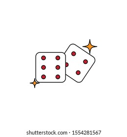 dice design, Casino las vegas game lucky play win and chance theme Vector illustration