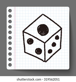dice doodle drawing
