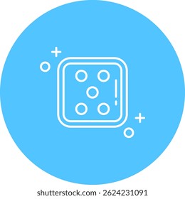 Dice five Line vector Icon Design