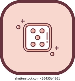 Dice five Line vector Icon Design