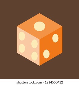 Dice flat design isolated. dice casino gambling template concept. Casino background.
