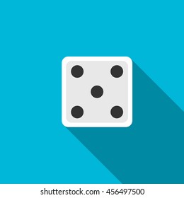 Dice flat icon illustration isolated vector sign symbol