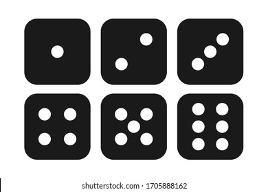 dice Flat icon isolated on white background. Vector illustration.