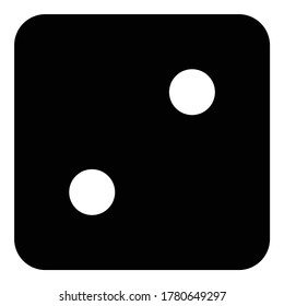 Icono plano de dados aislado en fondo blanco