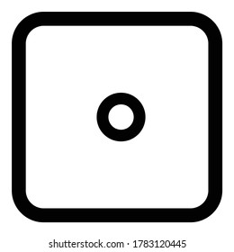 Dice Flat Icon Isolated On White Background