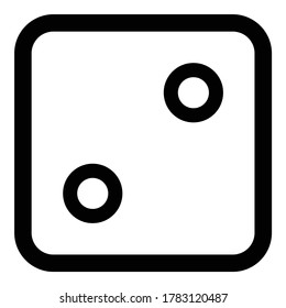Icono plano de dados aislado en fondo blanco