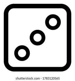 Dice Flat Icon Isolated On White Background
