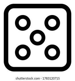 Icono plano de dados aislado en fondo blanco