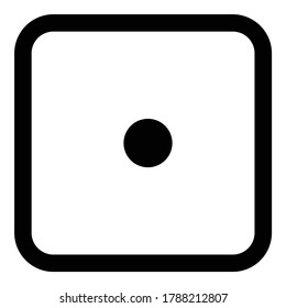 Dice Flat Icon Isolated On White Background