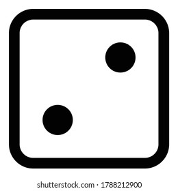 Dice-Flachicon einzeln auf weißem Hintergrund
