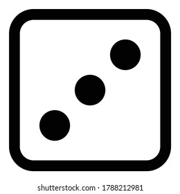 Icono plano de dados aislado en fondo blanco