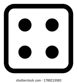 Icono plano de dados aislado en fondo blanco