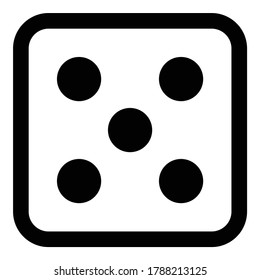 Icono plano de dados aislado en fondo blanco