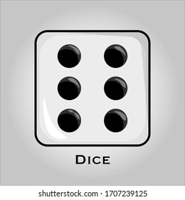 Dice flat icon vector. Isolated objects. Vector illustration. Simple vector for Graphic design. dice casino gambling , lucky and betting concept. 