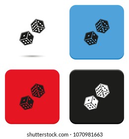 Dice flat vector icon.