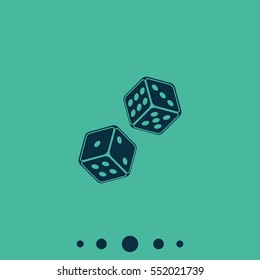 Dice flat vector icon.