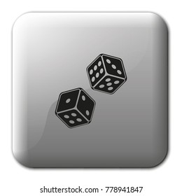 Dice flat vector icon.