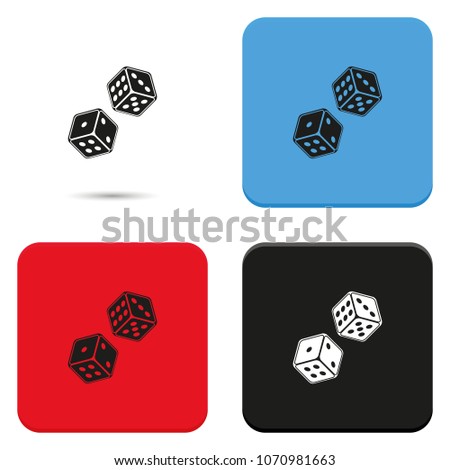 Dice flat vector icon.