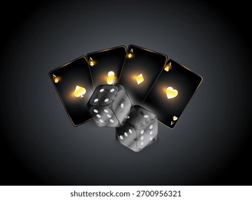 Dados em forma para jogar jogos e jogos de azar