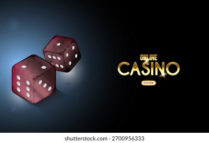 Dados en forma para jugar y apostar