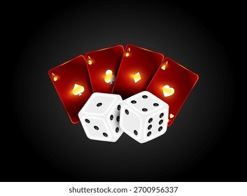 Dados em forma para jogar jogos e jogos de azar
