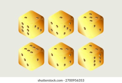 Dados em forma para jogar jogos e jogos de azar