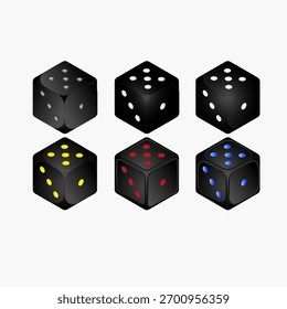 Dados em forma para jogar jogos e jogos de azar