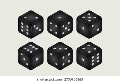 Dados em forma para jogar jogos e jogos de azar