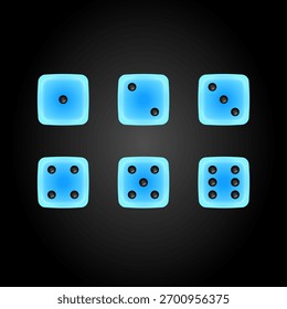 Dados en forma para jugar y apostar