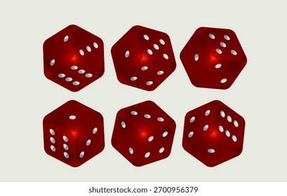 Dados em forma para jogar jogos e jogos de azar