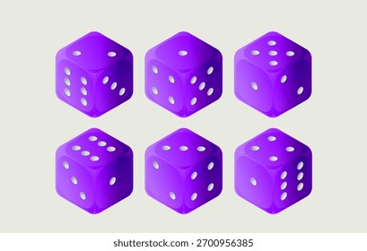 Dados em forma para jogar jogos e jogos de azar