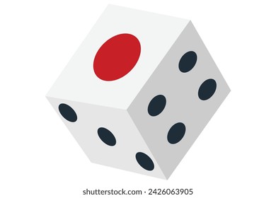 Dice Fortune Flat Sticker Design