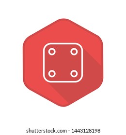 Dice Four Icon. Vector Button. Eps