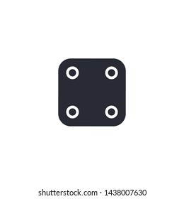 Dice Four Icon Vector Illustration Eps