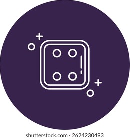Dice four Line vector Icon Design