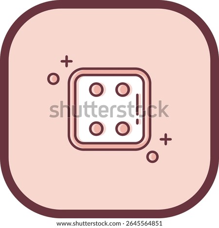 Dice four Line vector Icon Design