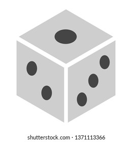 dice to gamble or gambling in craps flat vector icon for casino apps and websites