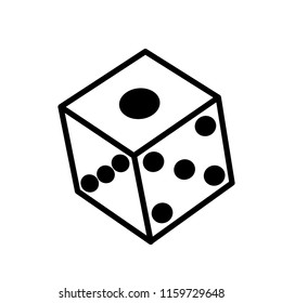 dice - gamble poker - casino icon vector